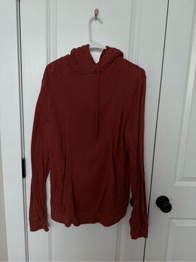 AllSaints Men’s Rust Red Hoodie Sweatshirt